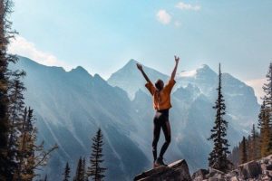 woman hiking